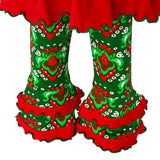 AnnLoren Girls Boutique Winter Holiday Rudolph Reindeer Tunic and Legging Set