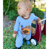 Boys Long Sleeve Football Thanksgiving Turkey Baby Toddler Romper