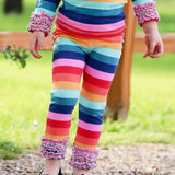 AnnLoren Little & Big Girls Boutique Rainbow Ruffle Butt Leggings
