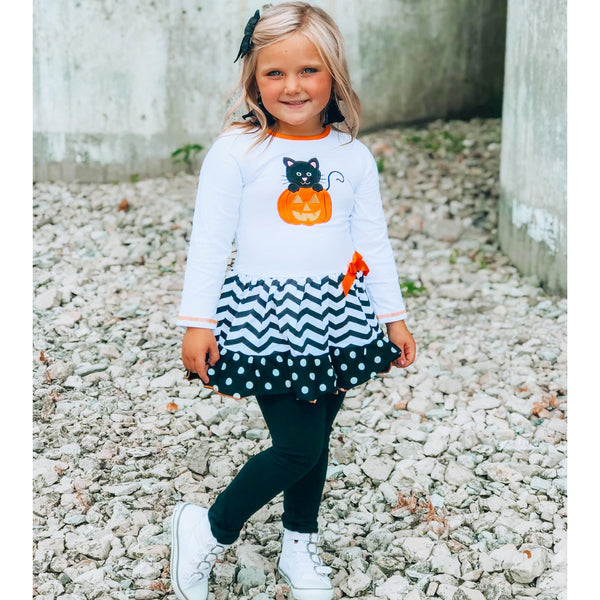 Halloween Toddler Kids Little Girl Leggings Spider Pumpkin Ghost