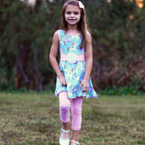 AnnLoren Girls Unicorns Rainbow Dress & Pink Swirl Leggings Outfit