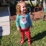 AL Limited Girls Christmas Holiday Santa Tunic Polka dot Pants Party Outfit