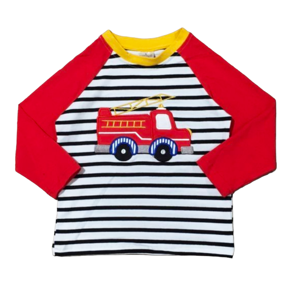 Toddler & Big Boys Long Sleeve Fire Truck T-Shirt
