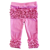 AnnLoren Baby Girls Big Girls Boutique Pink Ruffle Butt Leggings Set