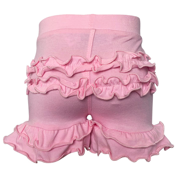 AnnLoren Baby/Toddler Girls Boutique Light Pink Ruffle Butt Shorts