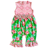 AnnLoren Rose Floral Baby Girls' Romper Toddler Jumpsuit Summer