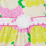 Girls Toddler Boutique Bouquet Spring Floral Dress & Capri Legging Party Outfit
