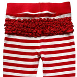 AnnLoren Baby Toddler Big Girls Boutique Red Ruffle Butt Leggings