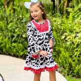 AL Limited Girls Boutique Cowgirl Cow print Lace Bandana Rodeo Party Dress