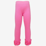 AnnLoren Baby Girls Big Girls Boutique Dark Pink Ruffle Butt Leggings Set