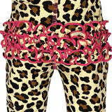 AnnLoren Baby Toddler Big Girls Boutique Leopard Ruffle Butt Leggings