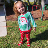 AL Limited Girls Christmas Holiday Santa Tunic Polka dot Pants Party Outfit