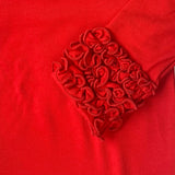 AnnLoren Baby Big Girls Boutique Long Sleeve Red Ruffle Layering T-shirt